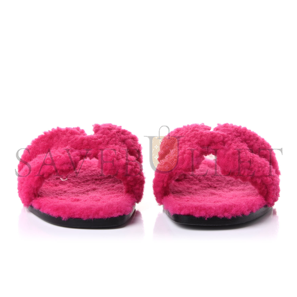 HERMÈS WOOLSKIN ORAN SLIPPER H071002Z2108