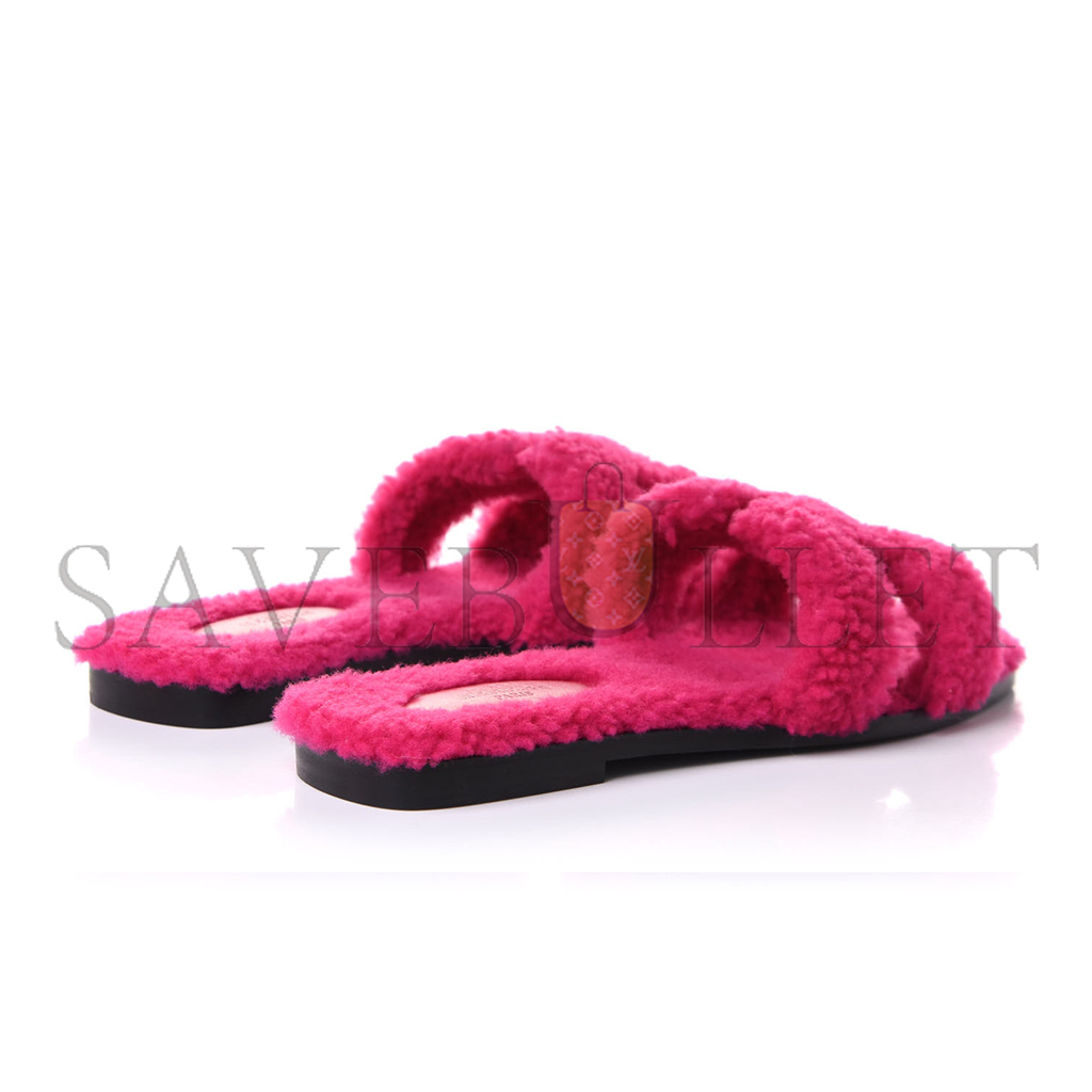 HERMÈS WOOLSKIN ORAN SLIPPER H071002Z2108