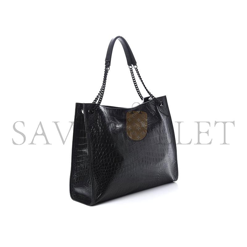 YSL MEDIUM NIKI SHOPPING BAG BLACK 201418F049073 (33*27*11.5cm)