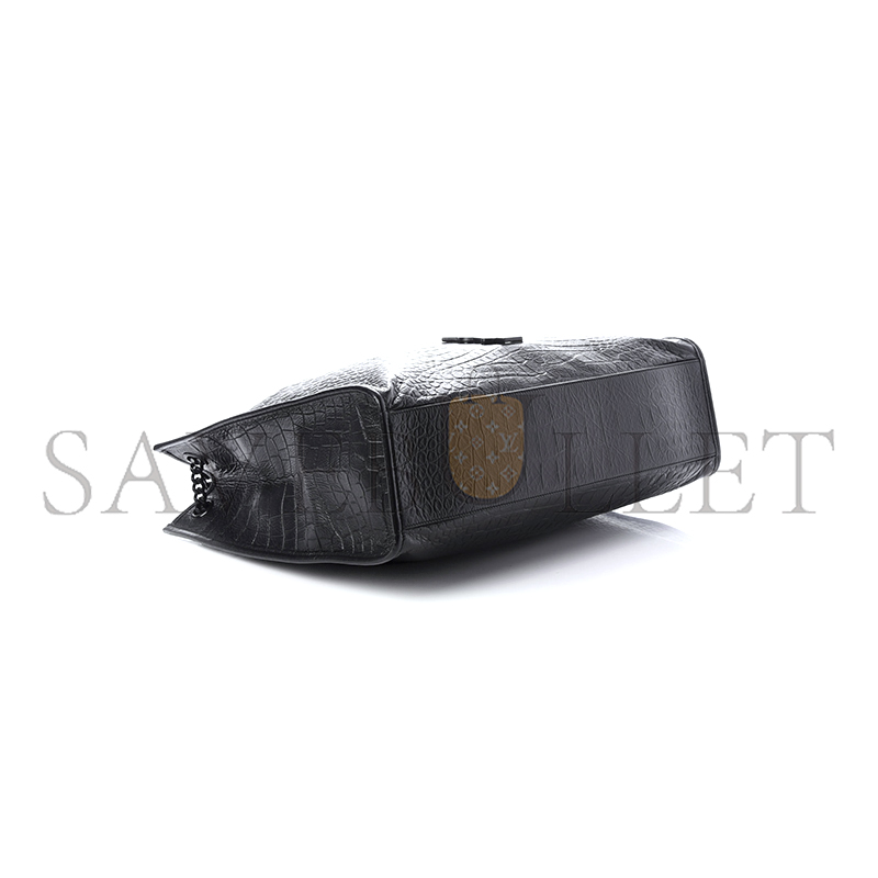 YSL MEDIUM NIKI SHOPPING BAG BLACK 201418F049073 (33*27*11.5cm)