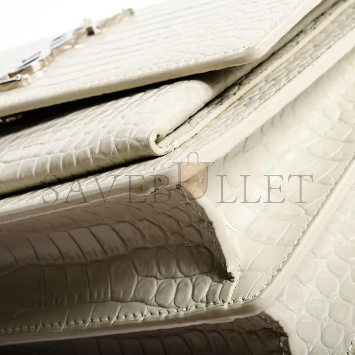 YSL SUNSET MEDIUM CHAIN BAG IN CROCODILE-EMBOSSED SHINY LEATHER 4229064996L (22*16*8cm)