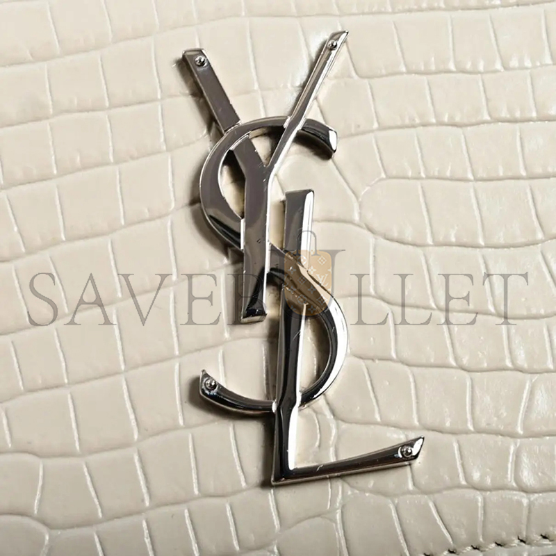 YSL SUNSET MEDIUM CHAIN BAG IN CROCODILE-EMBOSSED SHINY LEATHER 4229064996L (22*16*8cm)