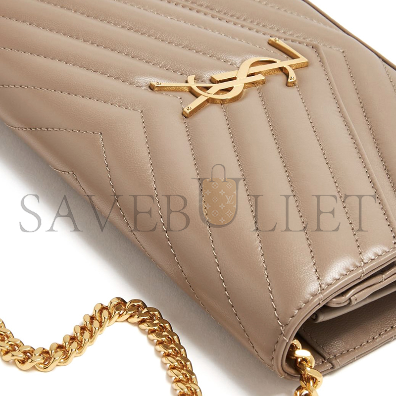 YSL CLASSIC CASSANDRE CHAIN WALLET IN LAMBSKIN 377828AAA441722 (22.5*14*4cm)