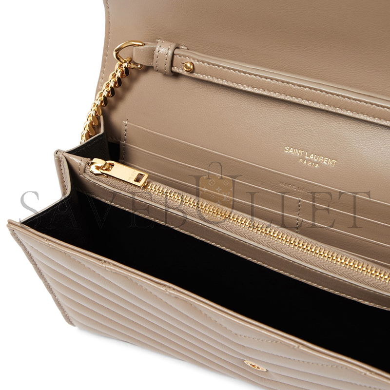 YSL CLASSIC CASSANDRE CHAIN WALLET IN LAMBSKIN 377828AAA441722 (22.5*14*4cm)