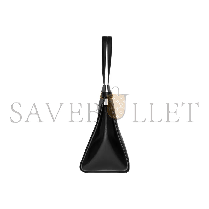 YSL MANHATTAN LARGE SHOPPING BAG IN SHINY LEATHER 7341350SX0W1000 (50*35*19cm)