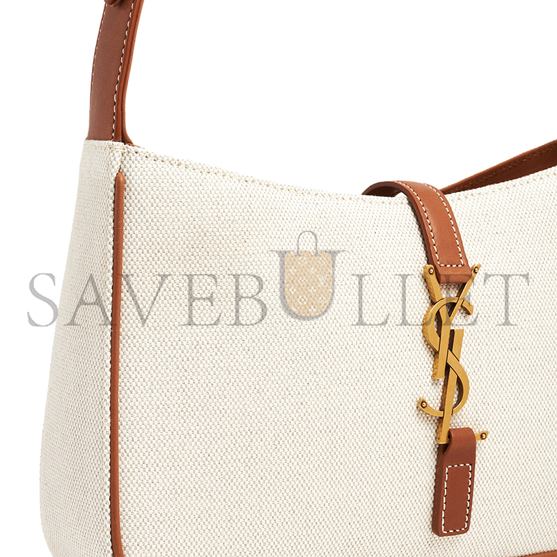 YSL LE 5 À 7 IN CANVAS AND LEATHER 657228FAAVH9093 (23*16*6.5cm)