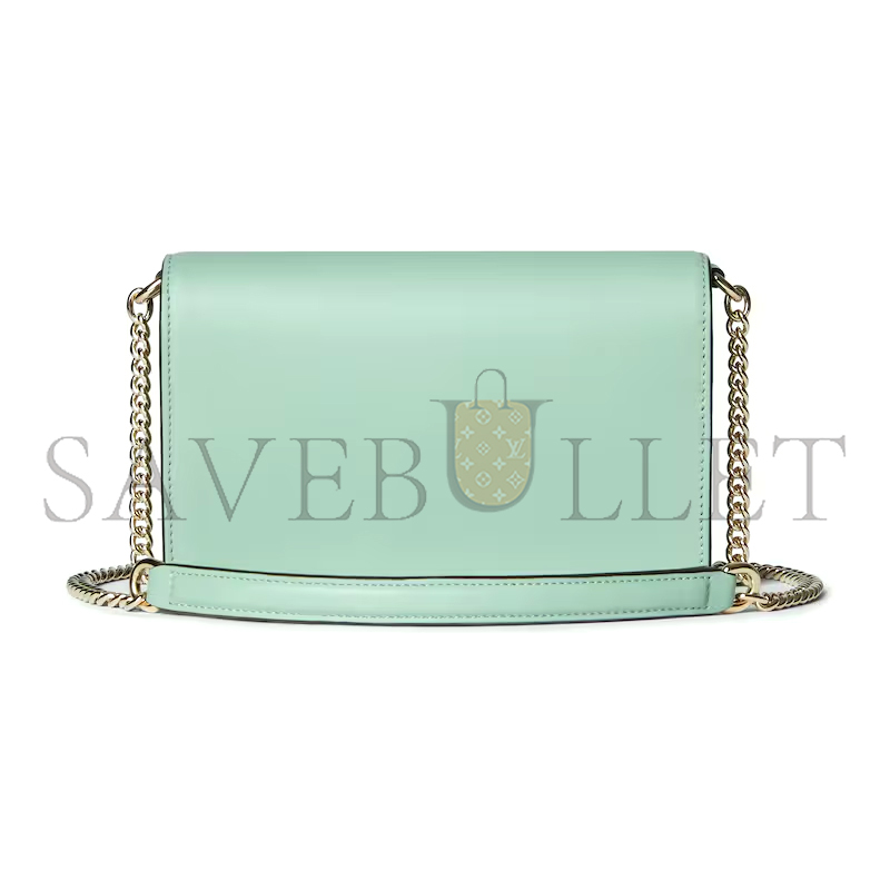 GUCCI GG EMBLEM WALLET ON CHAIN 826720 (20*13*4cm)