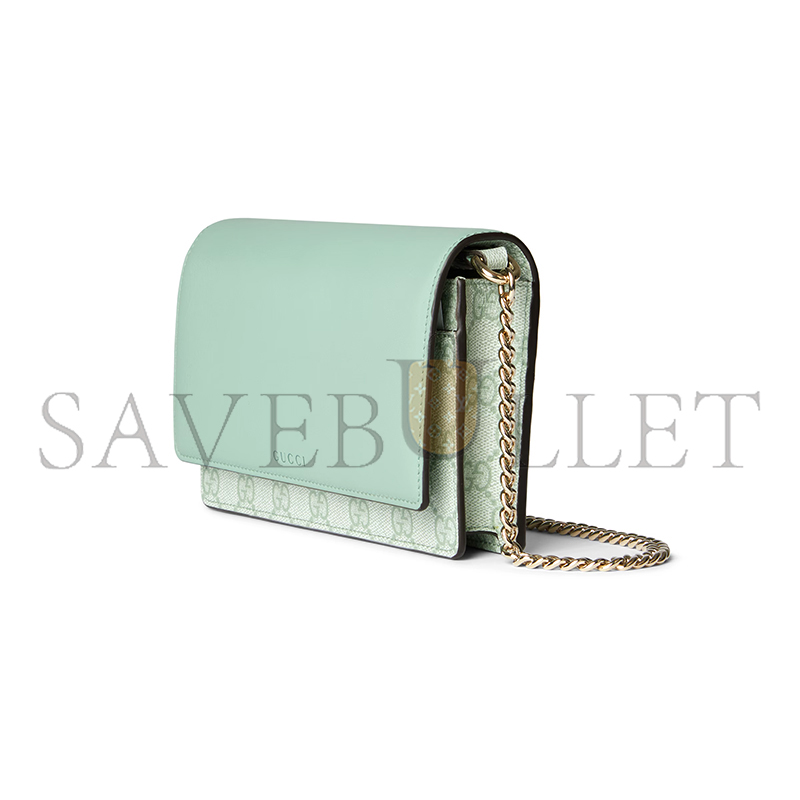 GUCCI GG EMBLEM WALLET ON CHAIN 826720 (20*13*4cm)