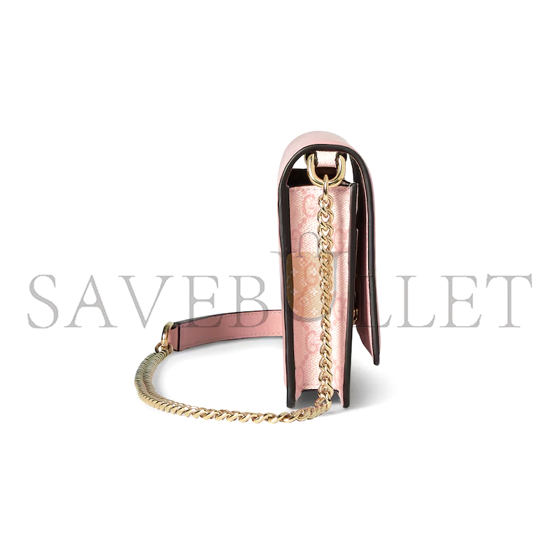 GUCCI GG EMBLEM WALLET ON CHAIN 826720 (20*13*4cm)