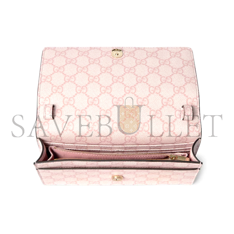 GUCCI GG EMBLEM WALLET ON CHAIN 826720 (20*13*4cm)