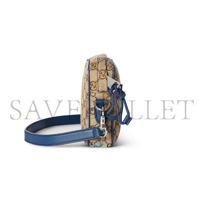 GUCCI SMALL EMBROIDERED SNAKE CROSSBODY BAG 817771 (23*16*4.5cm)