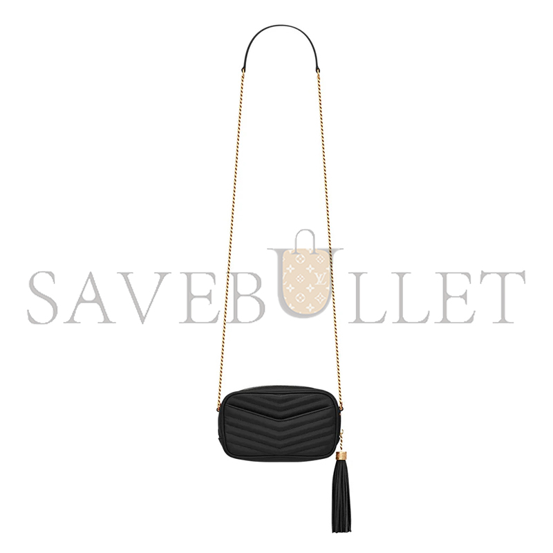 YSL LOU MINI BAG IN QUILTED GRAIN DE POUDRE EMBOSSED LEATHER 6125791GF011000 (19*10.5*5cm)