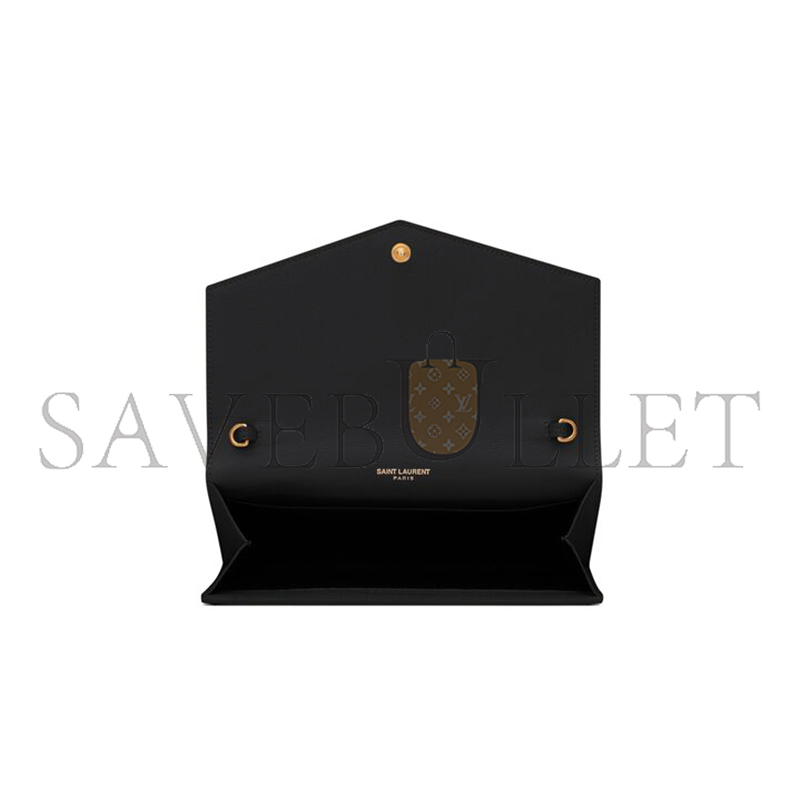 YSL UPTOWN CHAIN WALLET IN GRAIN DE POUDRE EMBOSSED LEATHER 6077881GF0J1000 (19*12*3cm) YSL UPTOWN CHAIN WALLET IN GRAIN DE POUDRE EMBOSSED LEATHER 6077881GF0J1000 (19*12*3cm)
