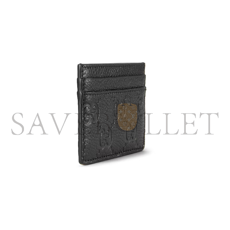 GUCCI GG EMBLEM CARD CASE 815883 (10*7cm) GUCCI GG EMBLEM CARD CASE 815883 (10*7cm)