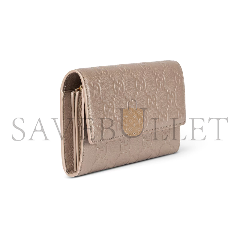GUCCI GG EMBLEM CONTINENTAL WALLET 815922 (19*10*2.5cm)