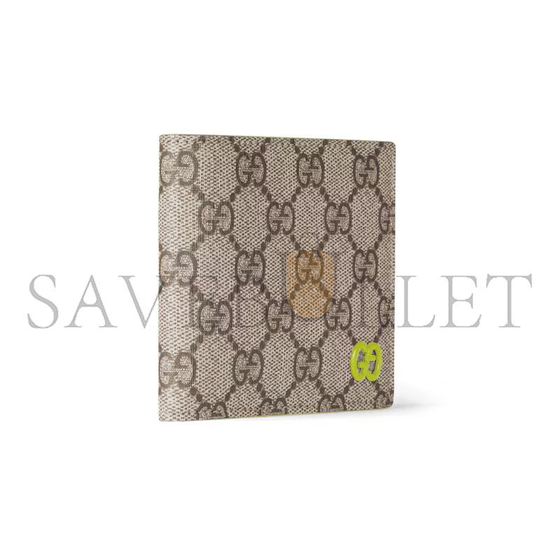 GUCCI ACID GREEN INTERIOR GG BI-FOLD WALLET 768243 (21*9cm) GUCCI ACID GREEN INTERIOR GG BI-FOLD WALLET 768243 (21*9cm)