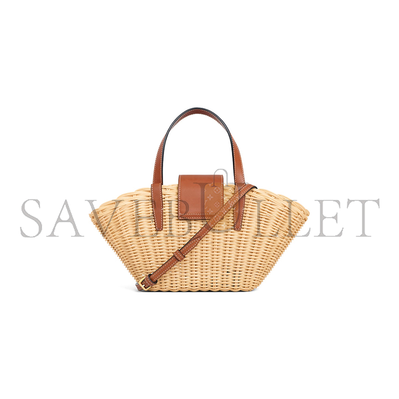 CELINE TEEN COUFFIN IN WICKER AND NATURAL CALFSKIN 116572FWE.02NT (32*14*7cm)