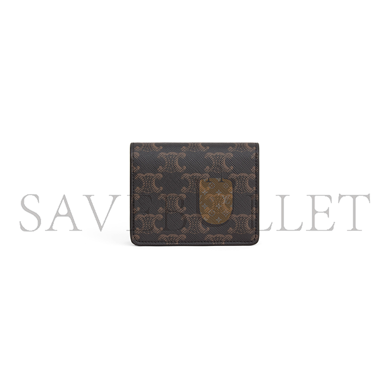 CELINE BUSINESS CARD HOLDER TRIOMPHE IN TRIOMPHE CANVAS AND LAMBSKIN 10N062DB7.04LU (10.5*8.5*3cm) CELINE BUSINESS CARD HOLDER TRIOMPHE IN TRIOMPHE CANVAS AND LAMBSKIN 10N062DB7.04LU (10.5*8.5*3cm)