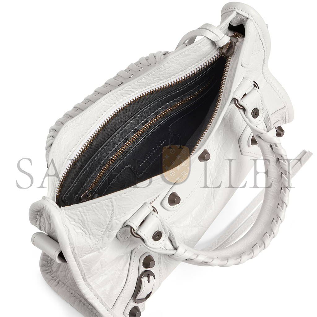 BALENCIAGA WOMEN'S LE CITY BAG MINI IN OPTIC WHITE 8063952ABEK9104 (23.8*16*6.3cm)