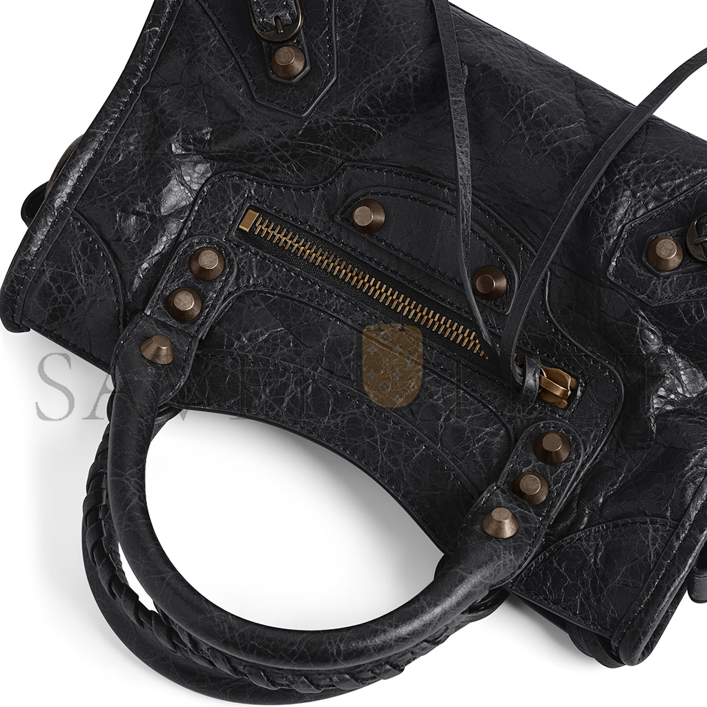 BALENCIAGA WOMEN'S LE CITY BAG MINI IN BLACK 8063952ABEK1000 (23.8*16*6.3cm) BALENCIAGA WOMEN'S LE CITY BAG MINI IN BLACK 8063952ABEK1000 (23.8*16*6.3cm)