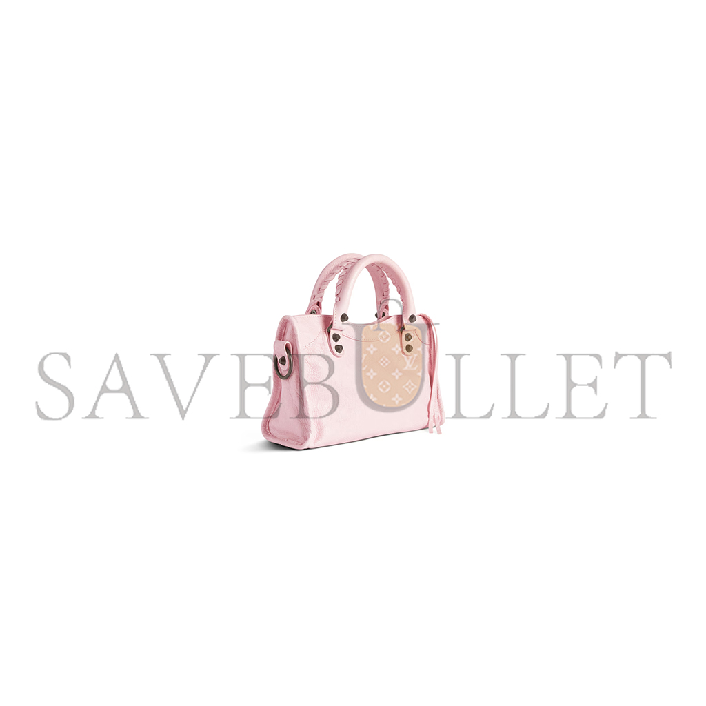 BALENCIAGA WOMEN'S LE CITY BAG MINI IN PETAL PINK 8063952ABEK5723 (23.8*16*6.3cm)