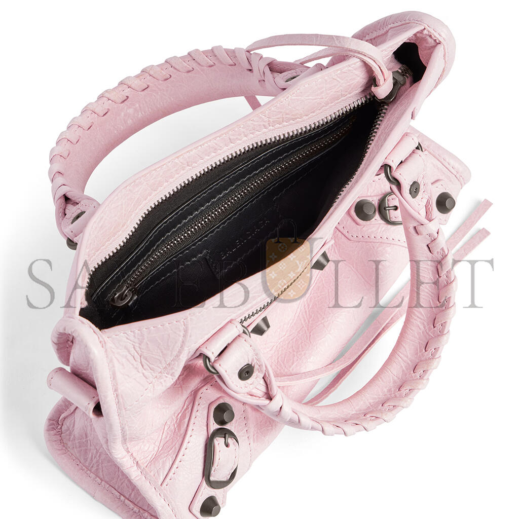 BALENCIAGA WOMEN'S LE CITY BAG MINI IN PETAL PINK 8063952ABEK5723 (23.8*16*6.3cm)
