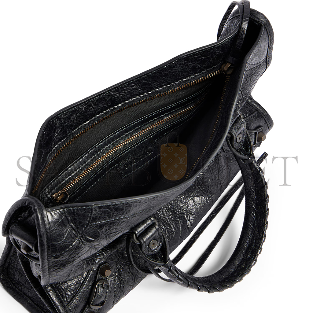 BALENCIAGA WOMEN'S LE CITY BAG SMALL IN BLACK 8114422ABEK1000 (29.9*19.1*9.9cm)