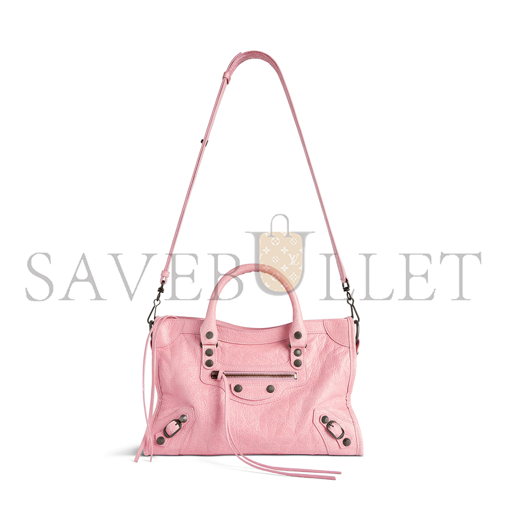 BALENCIAGA WOMEN'S LE CITY BAG SMALL IN VINTAGE PINK 8114422ABEK5826 (29.9*19.1*9.9cm)