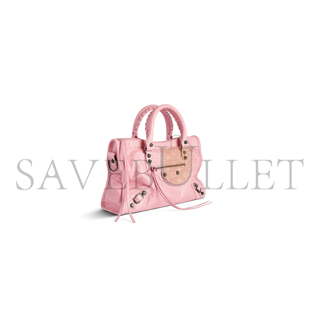 BALENCIAGA WOMEN'S LE CITY BAG SMALL IN VINTAGE PINK 8114422ABEK5826 (29.9*19.1*9.9cm)