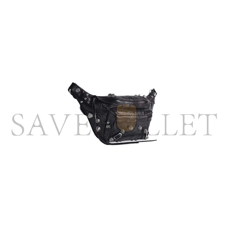 BALENCIAGA MEN'S LE CAGOLE BELTPACK MEDIUM IN BLACK 742014210KR1000 (38.9*19.8*9.9cm) BALENCIAGA MEN'S LE CAGOLE BELTPACK MEDIUM IN BLACK 742014210KR1000 (38.9*19.8*9.9cm)