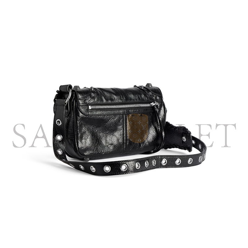BALENCIAGA MEN'S LE CAGOLE FLAP BAG XS IN BLACK 719082210KR1000 (24*14*5cm) BALENCIAGA MEN'S LE CAGOLE FLAP BAG XS IN BLACK 719082210KR1000 (24*14*5cm)