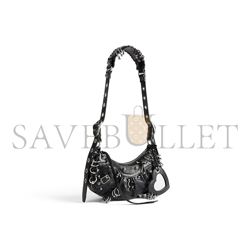 BALENCIAGA WOMEN'S LE CAGOLE SHOULDER BAG XS IN BLACK 671309210G81000 (25.9*16*9.9cm) BALENCIAGA WOMEN'S LE CAGOLE SHOULDER BAG XS IN BLACK 671309210G81000 (25.9*16*9.9cm)