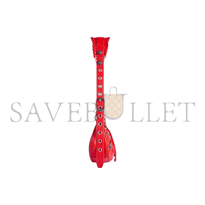 BALENCIAGA WOMEN'S LE CAGOLE SHOULDER BAG XS IN RED 6713091VG9Y6534 (25.9*16*9.9cm)