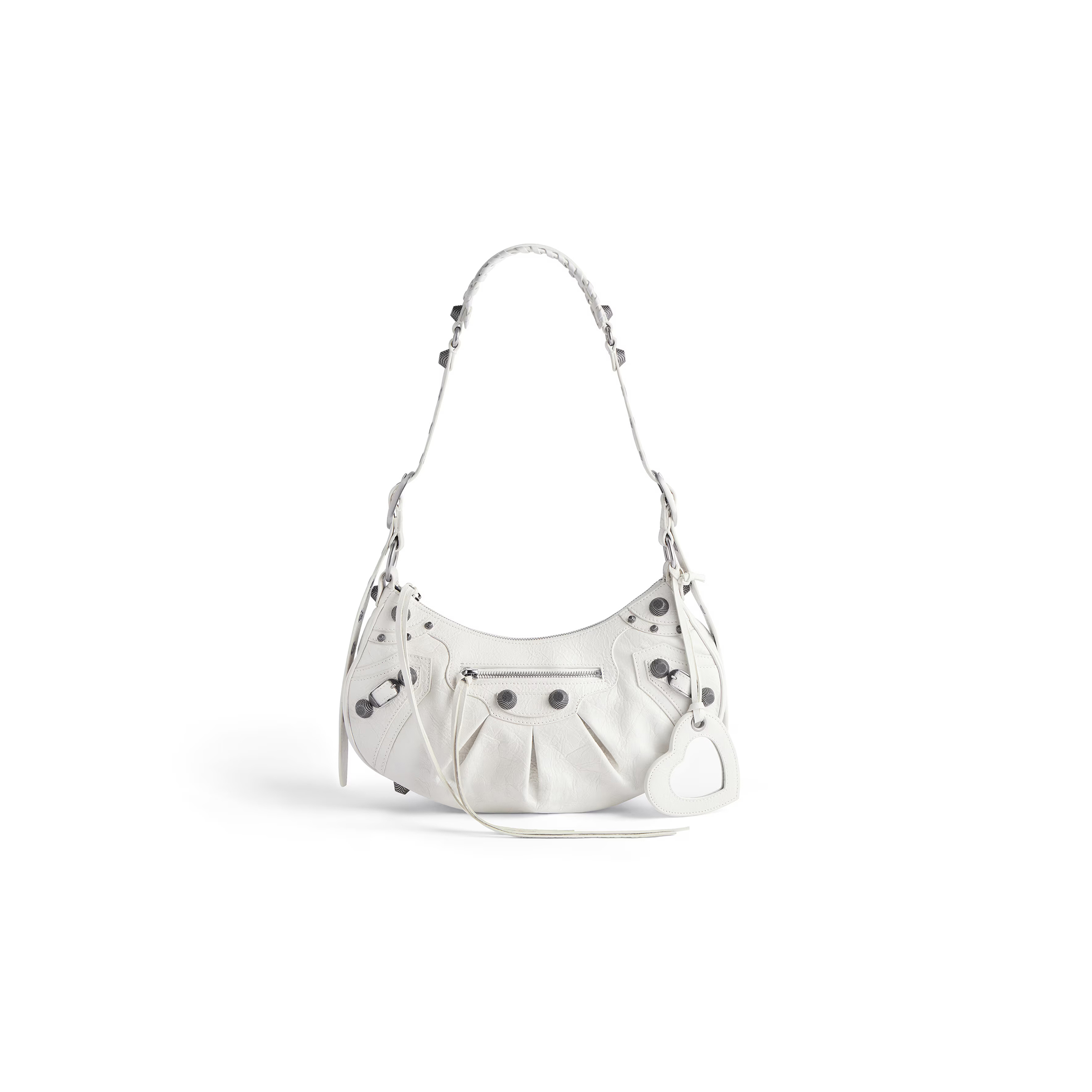BALENCIAGA WOMEN'S LE CAGOLE SHOULDER BAG SMALL IN WHITE 6713071VG9Y9104 (33*16*8.4cm) BALENCIAGA WOMEN'S LE CAGOLE SHOULDER BAG SMALL IN WHITE 6713071VG9Y9104 (33*16*8.4cm)