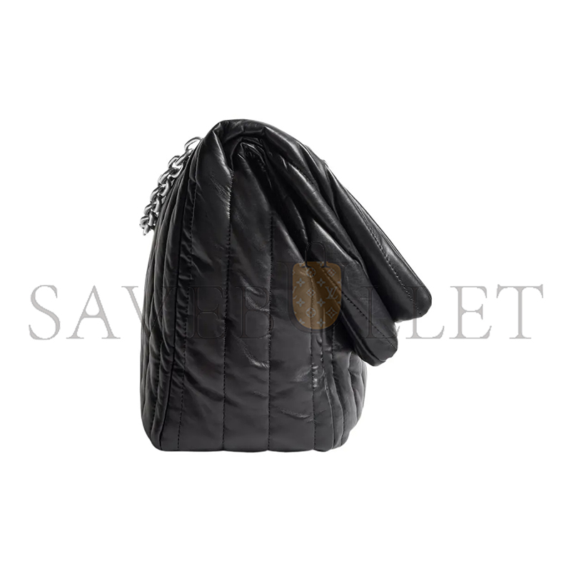 BALENCIAGA WOMEN'S MONACO CHAIN BAG MEDIUM IN BLACK 7659452AASE1000 (32.5*22*9.9cm)