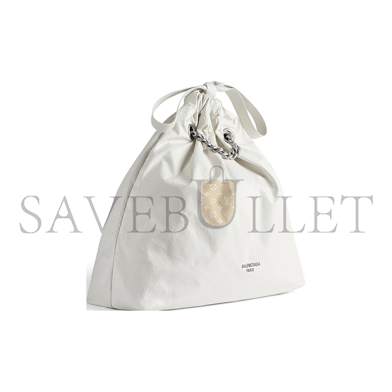 BALENCIAGA WOMEN'S CRUSH TOTE BAG MEDIUM IN WHITE 742941210IU9001 (46*39.9*14cm)