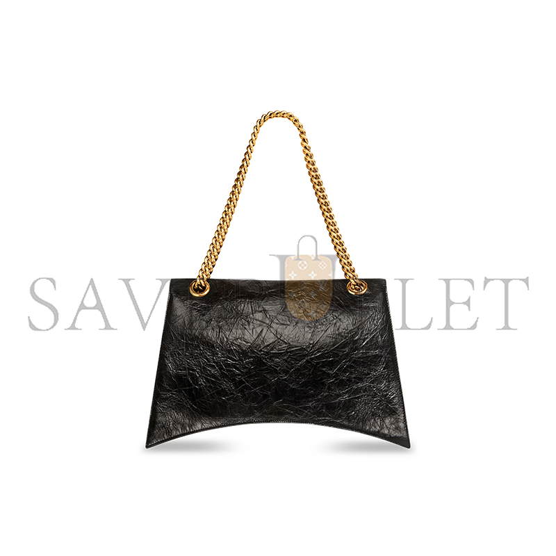 BALENCIAGA WOMEN'S CRUSH CHAIN BAG IN LARGE BLACK 716332210IT1000 (39.9*24.9*13cm) BALENCIAGA WOMEN'S CRUSH CHAIN BAG IN LARGE BLACK 716332210IT1000 (39.9*24.9*13cm)