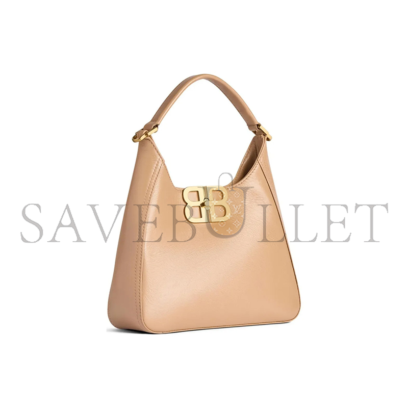 BALENCIAGA WOMEN'S BB SOFT HOBO BAG SMALL IN NUDE 8019282ABEC2621 (20.5*20*6.8cm)