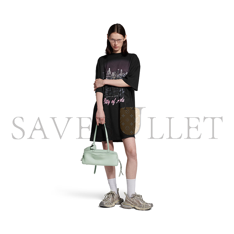 BALENCIAGA WOMEN'S CARRIE BOWLING BAG SMALL IN MINERAL GREEN 8329202ABNP3837 (30.9*11.9*11.9cm) BALENCIAGA WOMEN'S CARRIE BOWLING BAG SMALL IN MINERAL GREEN 8329202ABNP3837 (30.9*11.9*11.9cm)