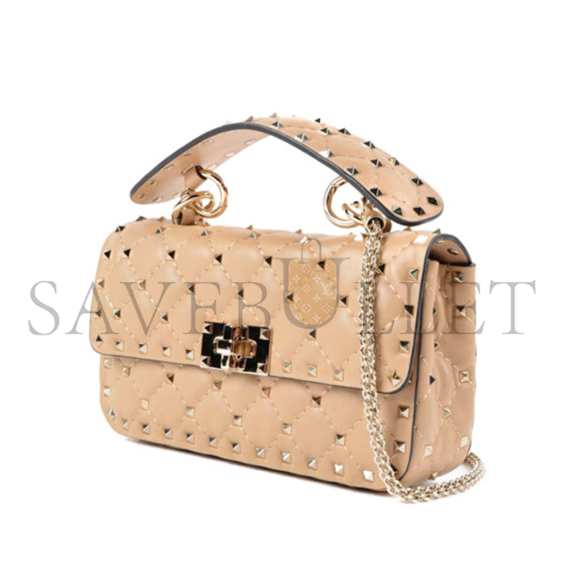 VALENTINO SMALL NAPPA ROCKSTUD SPIKE BAG W2B0123NAPWU1 (20*11.5*5cm)