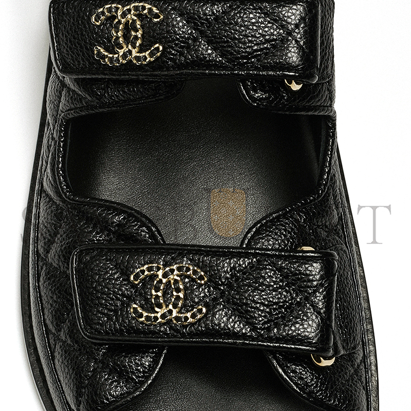 CHANEL SANDALS GRAINED CALFSKIN BLACK G35927 CHANEL SANDALS GRAINED CALFSKIN BLACK G35927