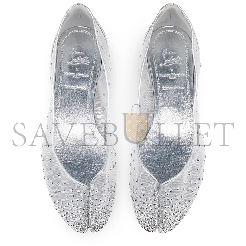 CHRISTIAN LOUBOUTIN MARLOUGIELA STRASS SILVER 1251025S211