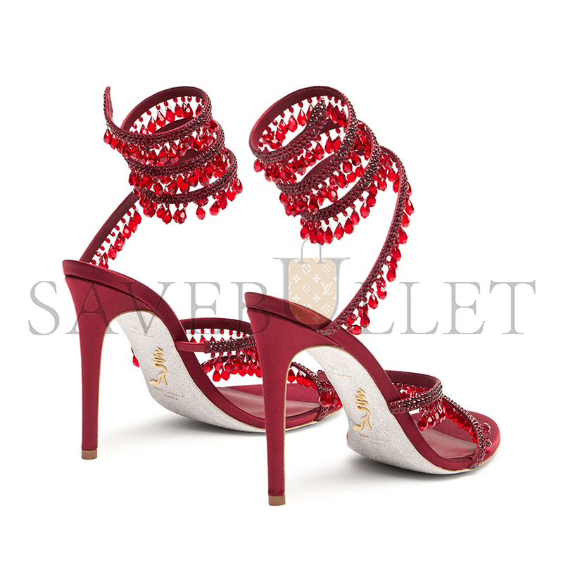 RENE CAOVILLA CHANDELIER BURGUNDY SANDAL 105 C10182 RENE CAOVILLA CHANDELIER BURGUNDY SANDAL 105 C10182