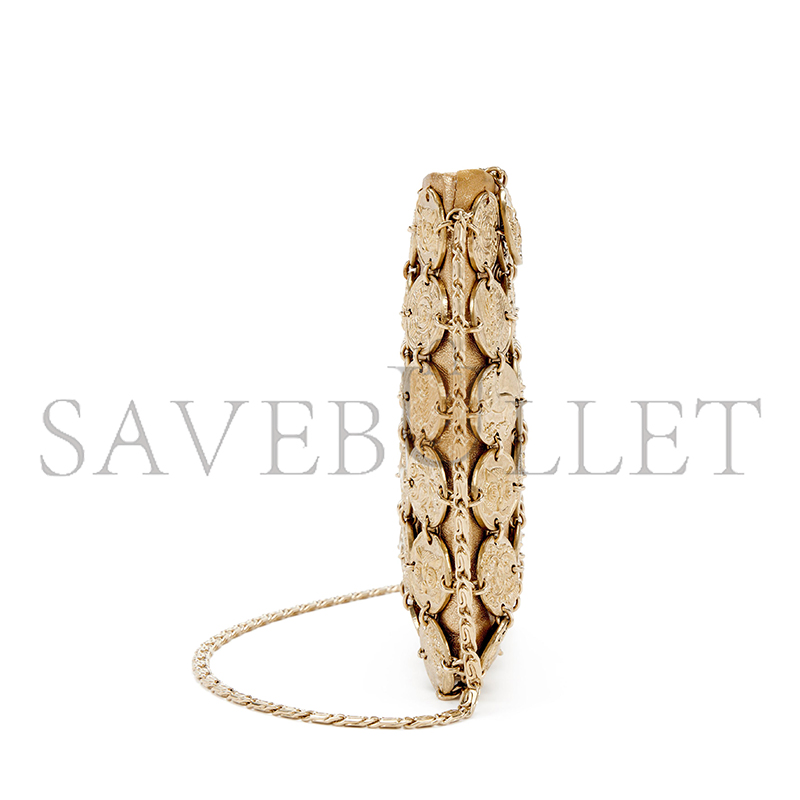 CHANE MASTER GOLD ARTEMIS METAL COIN EVENING BAG 219456 (17.5*17*1cm）