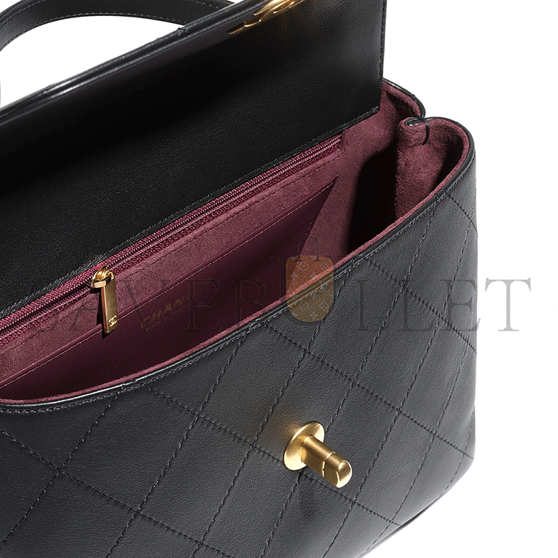 CHANEL SMALL FLAP BAG WITH TOP HANDLE 296382 (28*20.5*9.5cm) CHANEL SMALL FLAP BAG WITH TOP HANDLE 296382 (28*20.5*9.5cm)