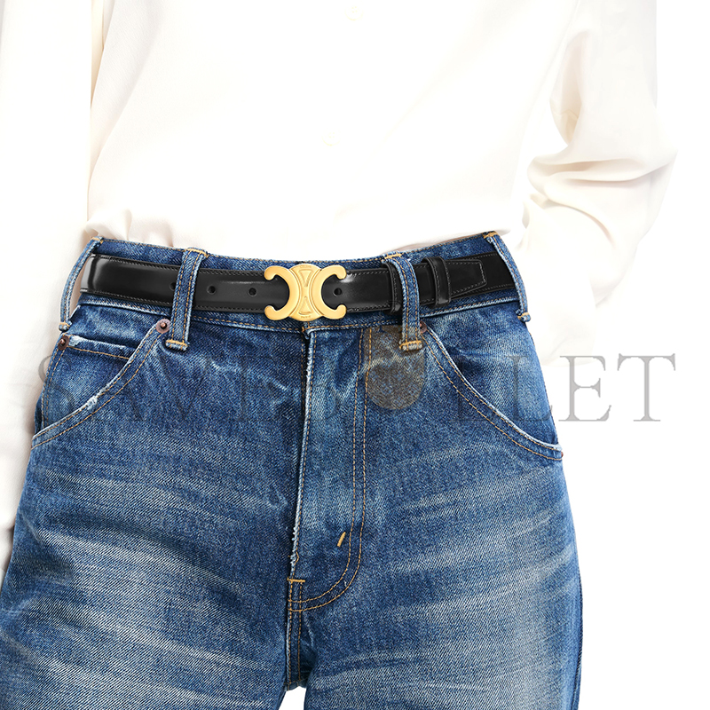 CELINE MEDIUM 25MM TRIOMPHE BELT IN TAURILLON LEATHER 45AK93A01.38NO