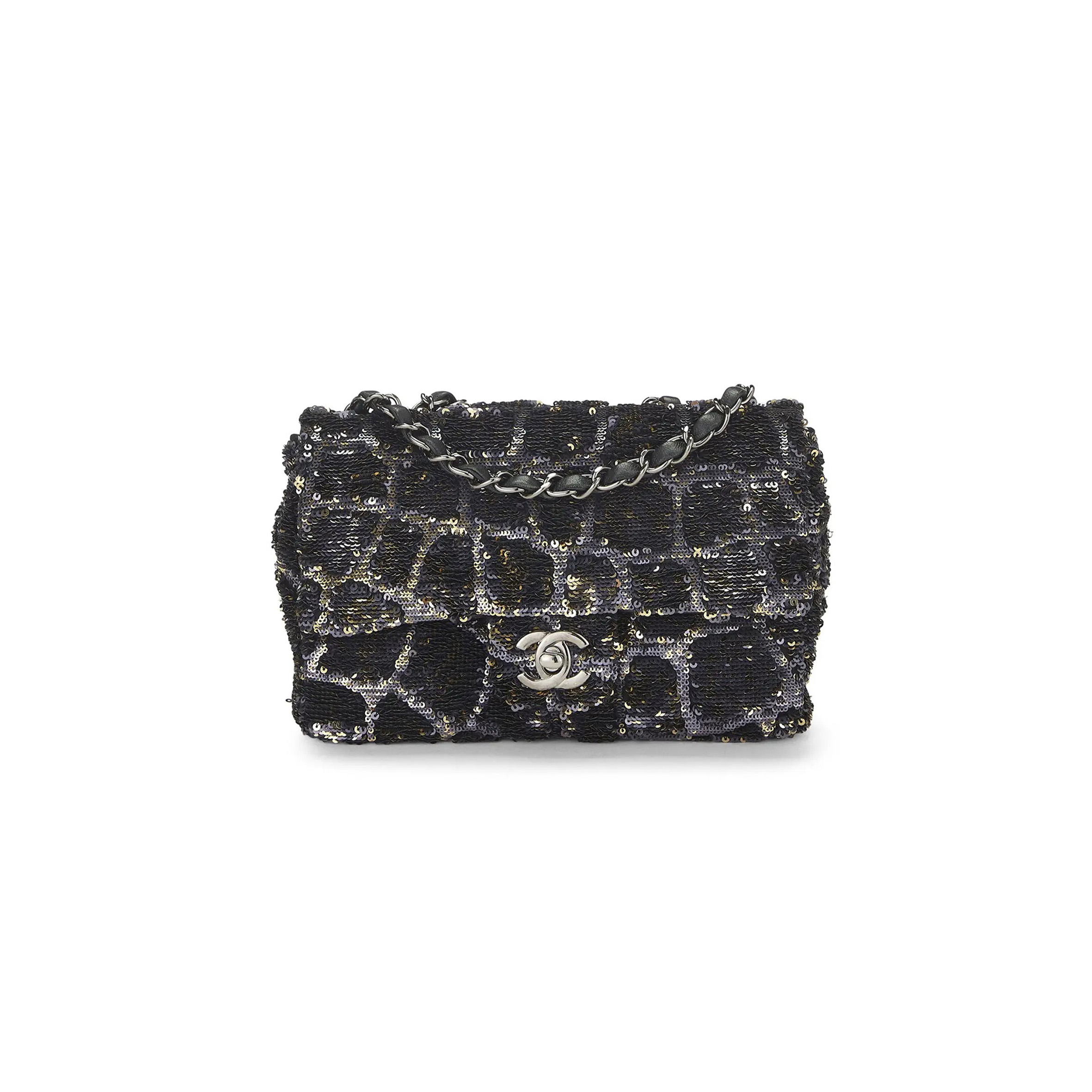 CHANEL SEQUIN HALF FLAP SMALL 382461 (20*13*7cm)