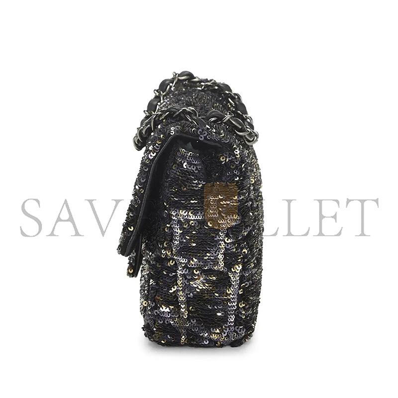 CHANEL SEQUIN HALF FLAP SMALL 382461 (20*13*7cm)