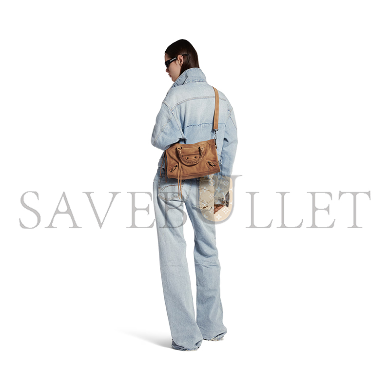 BALENCIAGA WOMEN'S LE CITY BAG SMALL IN CAMEL 8114422AB2A2533 (30*19*10cm)