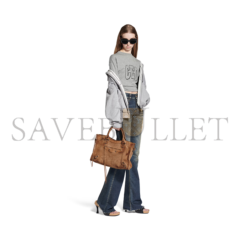 BALENCIAGA WOMEN'S LE CITY BAG MEDIUM IN CAMEL 8230582AB2A2533 (38*24*13cm)